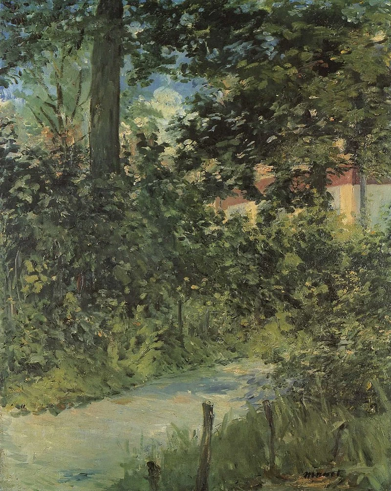  342-Édouard Manet, Un sentiero del giardino a Rueil, 1882 